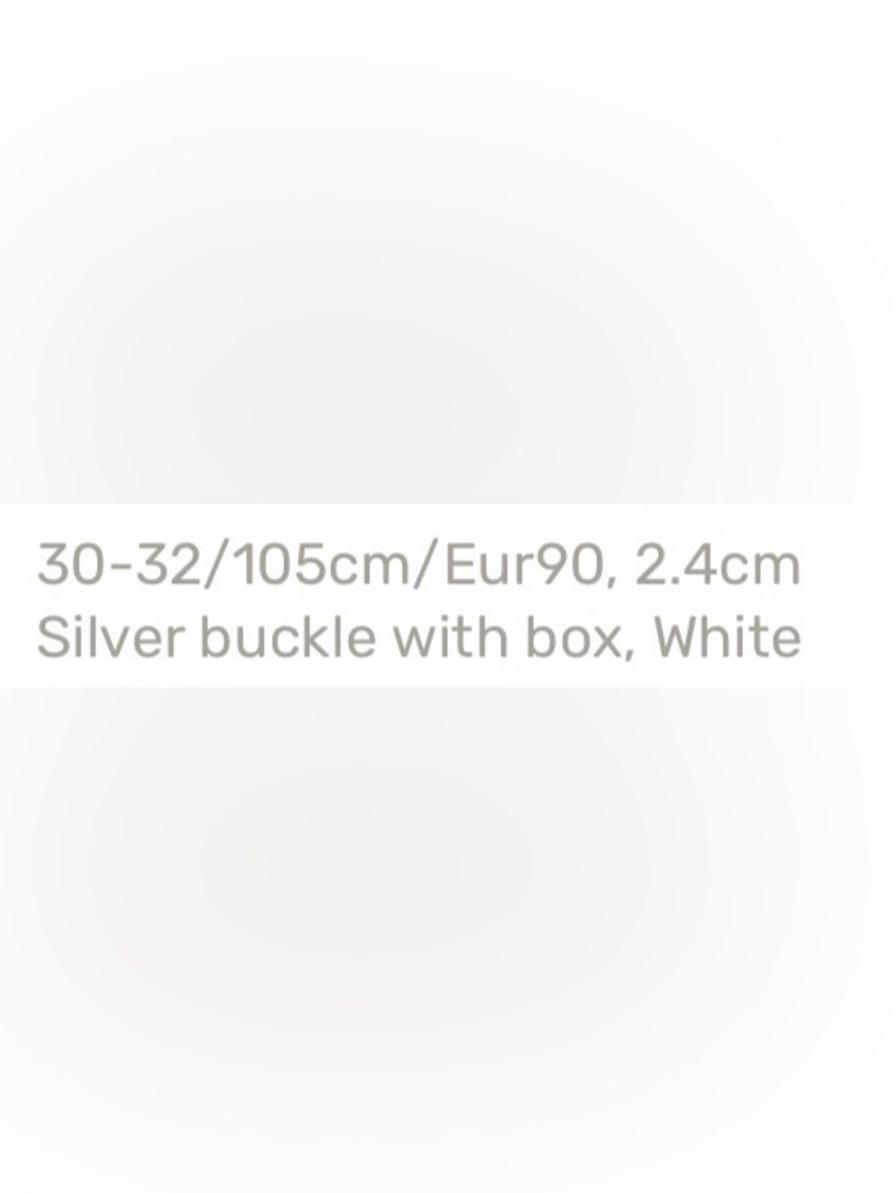 White Leather Belt with Silver H Buckle - Picture 8 of 8